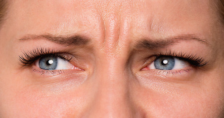 Image showing Face woman with eyes and eyelashes