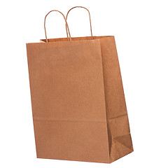 Image showing Brown paper bag on white