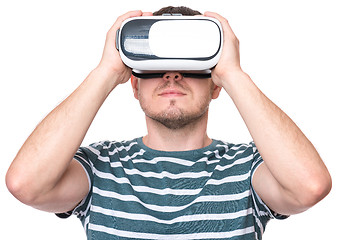 Image showing Man in virtual reality glasses