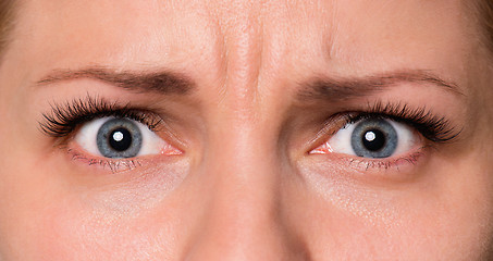 Image showing Face woman with eyes and eyelashes