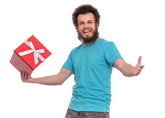 Image showing Crazy bearded man - holidays concept