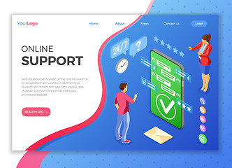 Image showing Isometric Online Customer Support