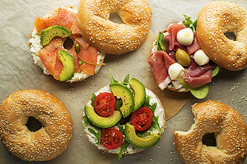 Image showing Bagel sandwich healthy