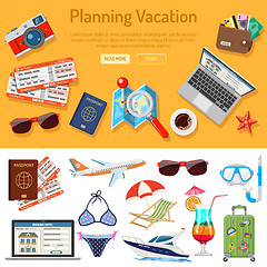 Image showing Planning Vacation Infographics