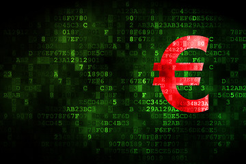 Image showing Banking concept: Euro on digital background