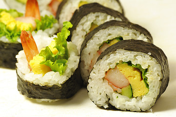 Image showing japanese sushi rolls