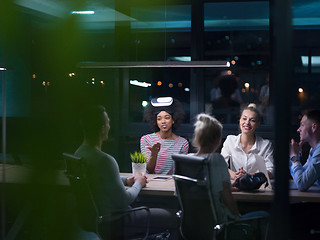 Image showing Multiethnic Business team using virtual reality headset