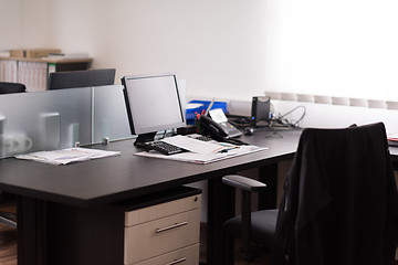 Image showing designers in office at the wooden furniture manufacture