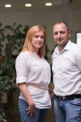 Image showing designers in office at the wooden furniture manufacture