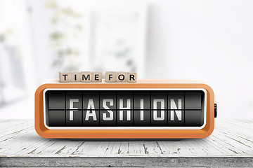 Image showing Time for fashion message on a retro clock