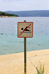 Image showing No Swimming
