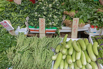 Image showing Green Market Stall