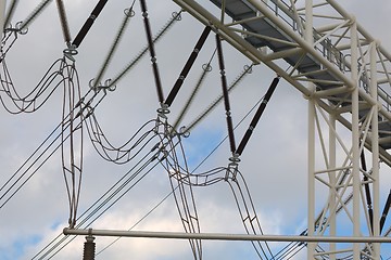 Image showing Electric lines above