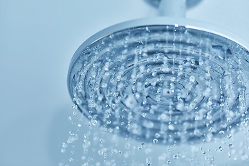 Image showing Shower water flowing