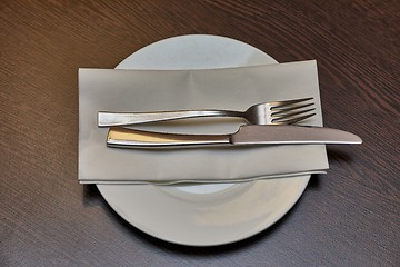 Image showing Cutlery on a teble