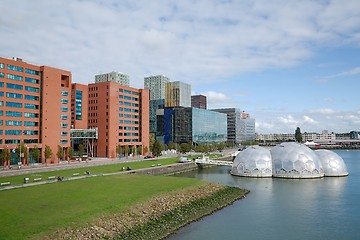 Image showing Rotterdam urban district with modern buildings