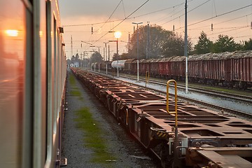 Image showing Train Journey at Dusk