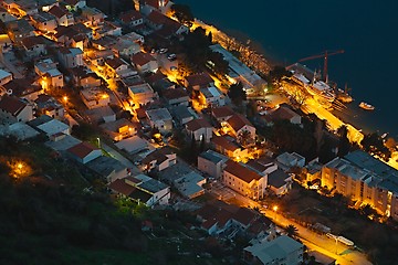 Image showing Mediterranean town at night