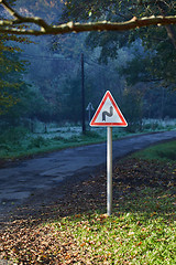 Image showing Rural road in the woods