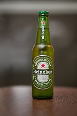 Image showing Bottle of Heineken beer