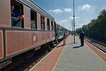 Image showing Steam train at station