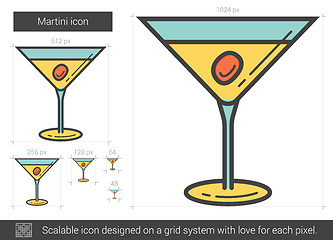 Image showing Martini line icon.