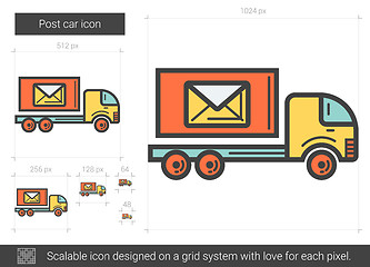 Image showing Post car line icon.