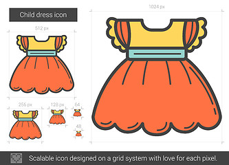 Image showing Child dress line icon.