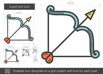 Image showing Cupid bow line icon.