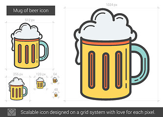 Image showing Mug of beer line icon.