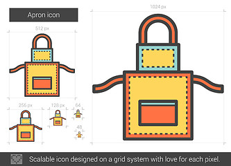 Image showing Apron line icon.