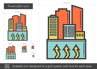 Image showing Power plant line icon.