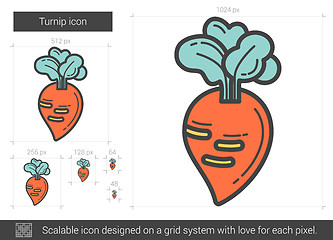 Image showing Turnip line icon.