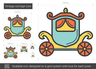 Image showing Vintage carriage line icon.