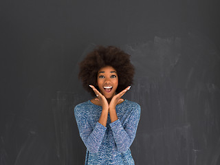 Image showing portrait of a beautiful friendly African American woman