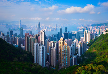 Image showing Hong Kong skyscrapers skyline cityscape view