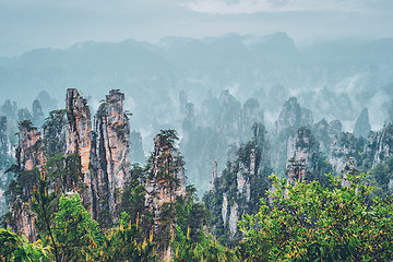 Image showing Zhangjiajie mountains, China