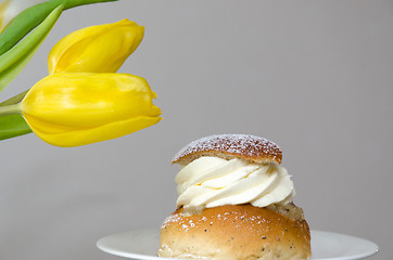 Image showing Semla, swedish traditional pastry