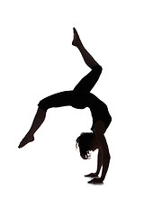 Image showing Silhouette of woman dancer