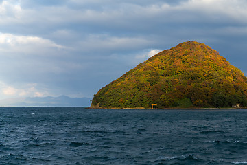 Image showing Yunoshima in Japan with autumn season