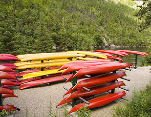 Image showing Kayaks