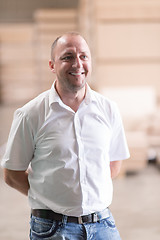 Image showing designer in his furniture manufacturing workshop