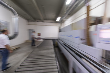 Image showing workers in a factory of wooden furniture