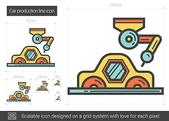 Image showing Car production line icon.