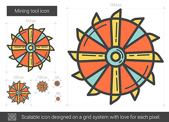 Image showing Mining tool line icon.