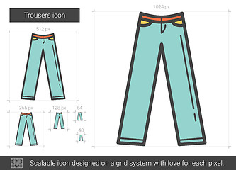 Image showing Trousers line icon.
