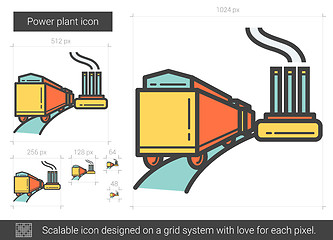 Image showing Power plant line icon.