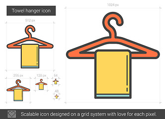 Image showing Towel hanger line icon.