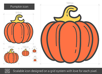 Image showing Pumpkin line icon.