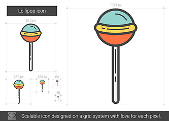 Image showing Lollipop line icon.